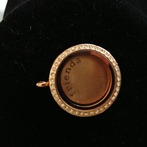 Origami Owl rose gold locket